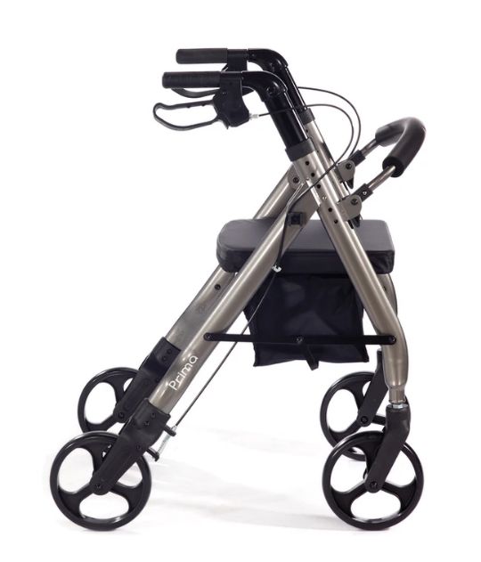 Rolling Walker with Seat and 400lb weight capacity - Comodita Prima - Graphite Color