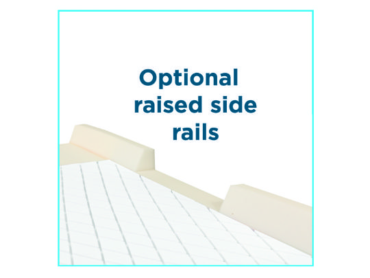 Optional raised side rails on the 300 Plus