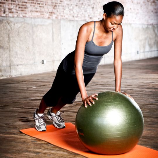 The Burst Resistant Exercise Ball will boost the individual's balance and body flexibility over time. 