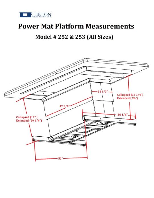 Mat platform specifications.