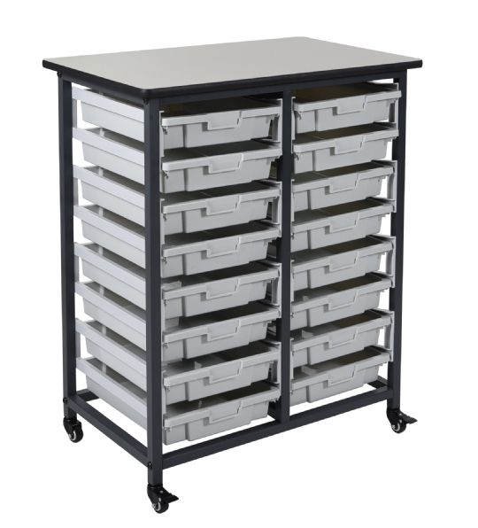 Double Rack Unit with 16 Small Bins