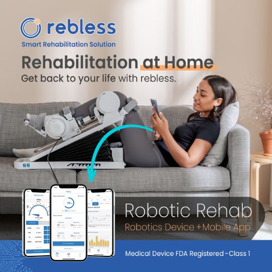 rebless clinic telehealth app is great for rehabbing at home - or anywhere! 