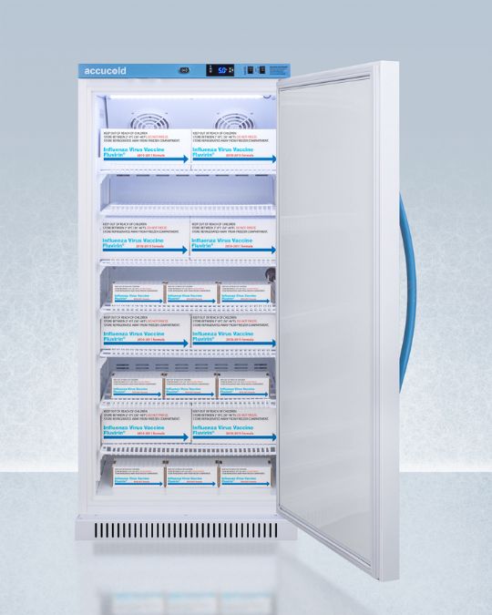 Vaccine Refrigerator - Open Door with Full Capacity