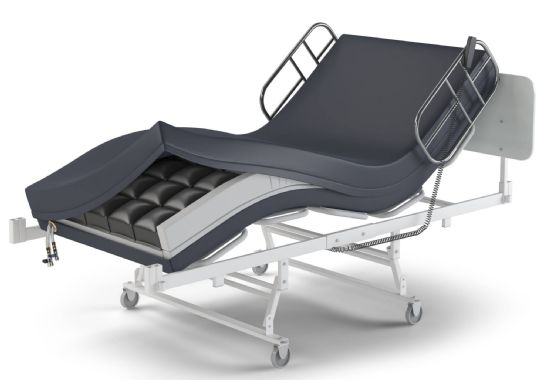 View of the mattress with cover in a hospital bed