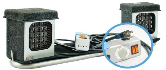 Powerful emitters use a standard 3-prong outlet