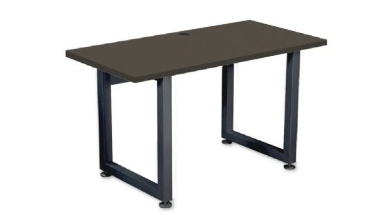 Stationary Workstation Desk with Multiple Top Finish Selection - Nightshade