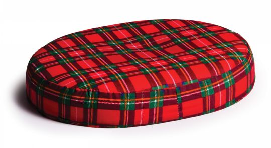 Ring Seat Cushion in Red Plaid