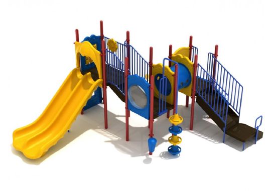 Rose Creek Large Playground System - Primary Colors Back View