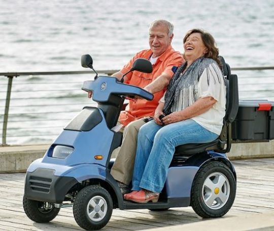 Afiscooter Breeze S4 Mobility Scooter with a Comfortable Dual Seat  for Two People