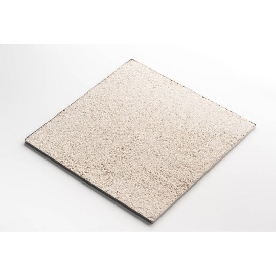 Omi salt board in white featuring natural rock salt granules