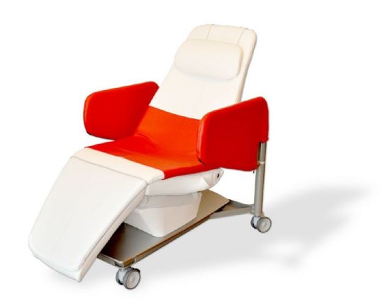 White main chair color with red accent color (white frame is available with a 6-week lead time)
