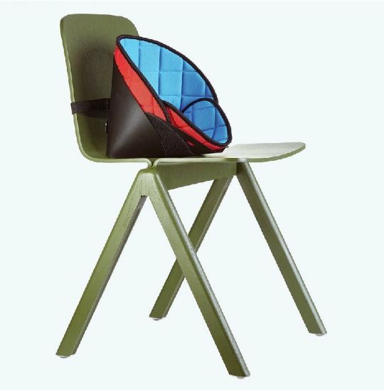 The Scallop shown attached to a chair. 