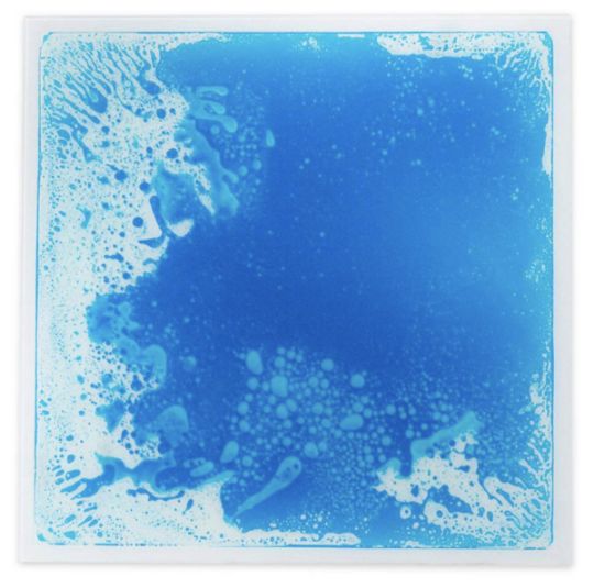 Colored Liquid Tile for Tactile Stimulation in Blue and White