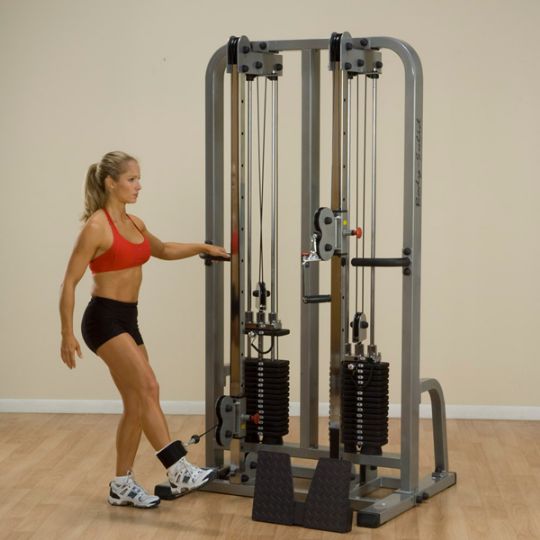 The Pro Club Line Dual Cable Column can provide a full body workout with a single exercise unit