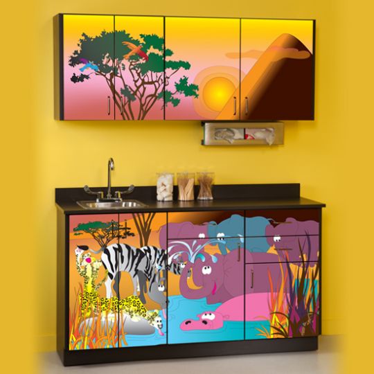 Serengeti Sunrise Base & Wall Cabinets
