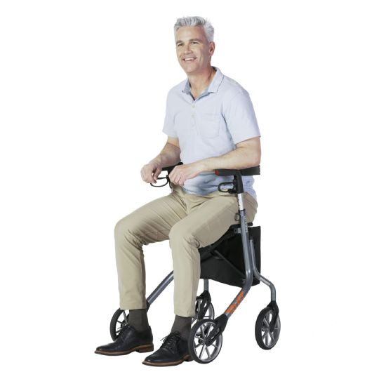 The Rollator doubles a convenient chair