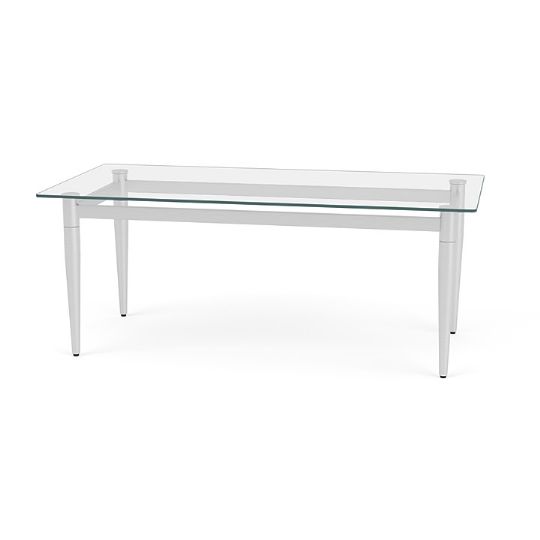 Sienna Glass Top Coffee Table with STEEL Finish