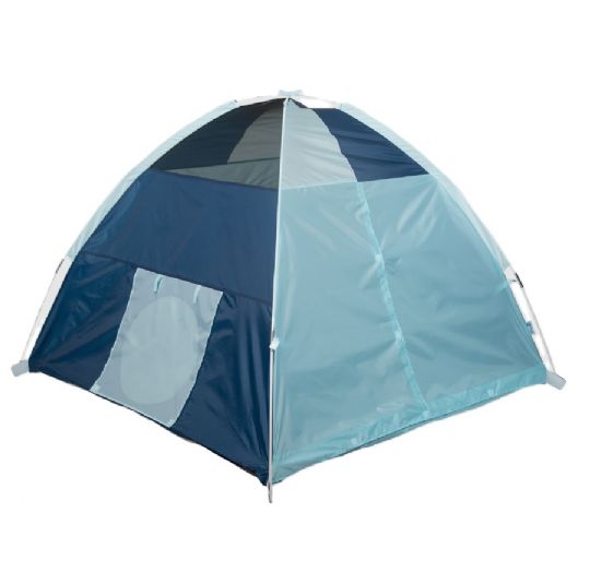 Solid Blue Tent - Back view