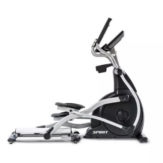 Spirit Fitness CE800 Self-Powdered Elliptical side view showing full length
