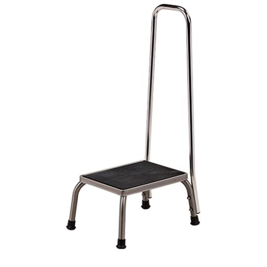 Clinton Stainless Steel Step Stool with Handrail