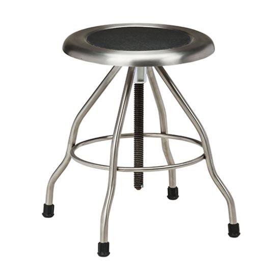 Stainless Steel Stool with Rubber Feet and Stainless Steel Seat