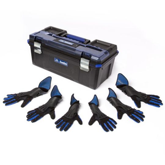 The Starter Kit for the SaeboGlove contains 6 complete gloves with all its components