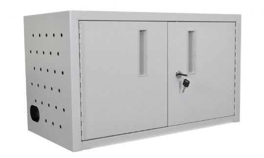 16 Tablet Charging Box with Power Strip Closed Doors 
