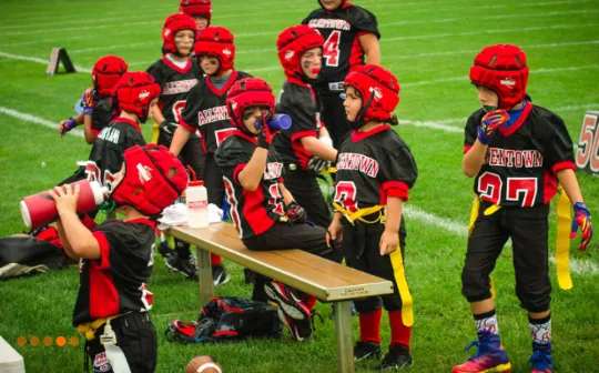 Soft helmets for store football