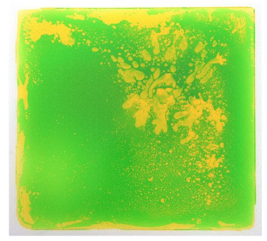Colored Liquid Tile for Tactile Stimulation in Yellow and Green