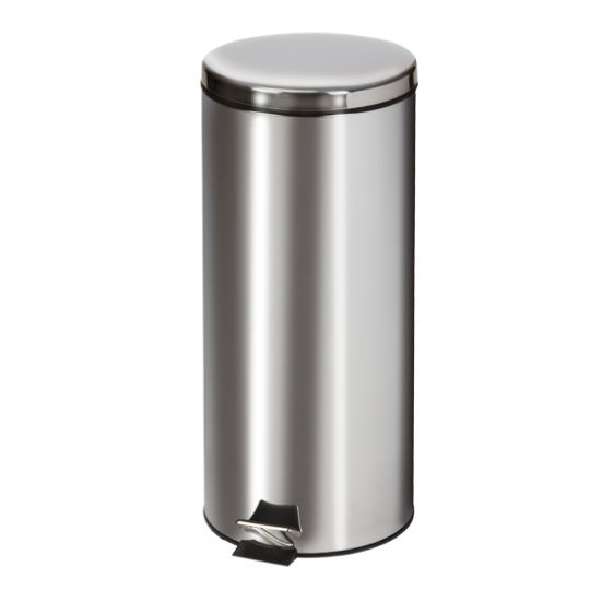 Large Clinton Round Stainless Steel Waste Receptacle