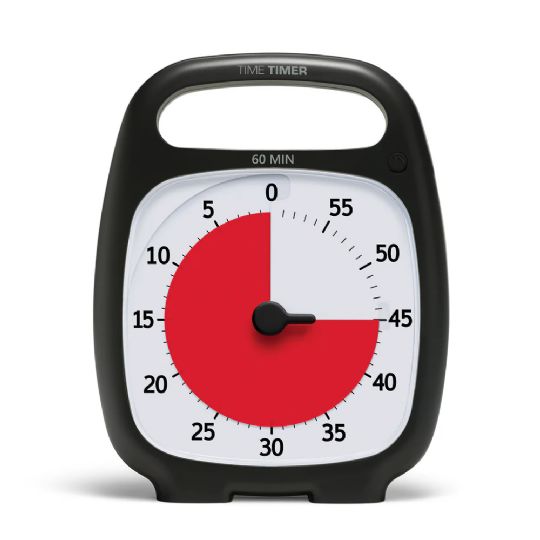 The easy-to-carry handle makes this the perfect visual timer for moving from room to room.