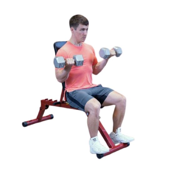 Can also be used in conjunction with preacher curl accessory