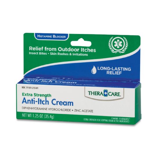 Theracare Extra Strength Anti-Itch Cream-Long-lasting relief for outdoor itches, insect bites, and skin irritations