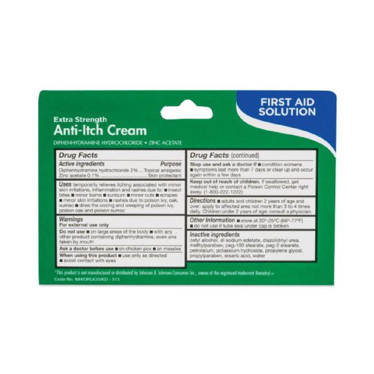 Theracare Extra Strength Anti-Itch Cream, Active ingredients and usage instructions for fast itch relief.