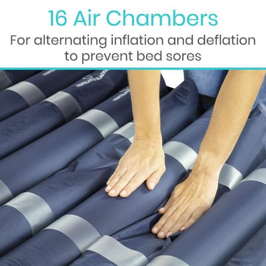 Vive bed comes has sixteen air chambers for additional bed sore prevention.