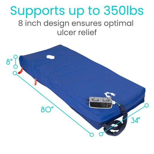 Specifications of the Alternating Pressure Mattress 8-inch 