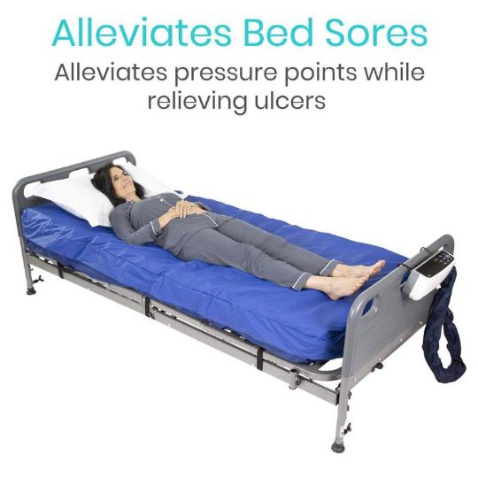 Alternating Pressure Mattress alliviates bed sores, as well as pressure point for relieving ulcers.