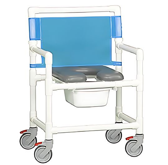 Oversized Shower Chair with Commode Pail
