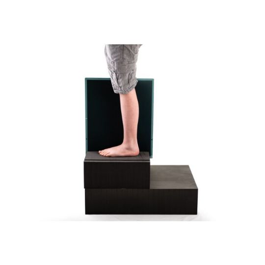 Facilitates imaging of longitudinal arch and lateral projection studies of feet and ankles