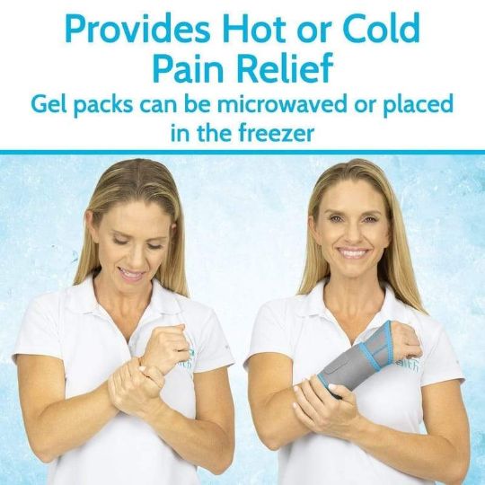 The wrap provides hot and cold pain relief