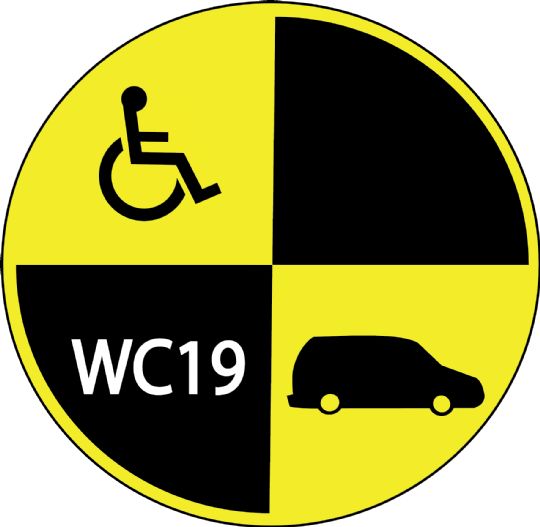 The tie-down transit brackets are standard for WC19 bus transit compliant standards, making this wheelchair transitional; and *for users weighing 50 - 80 pounds, this compliancy requires the headrest extension.