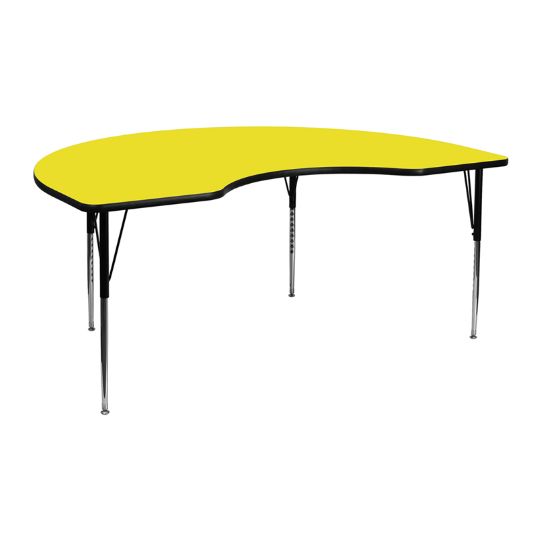 The  Kidney-Shaped Group Activity Table is shown above in the color Yellow