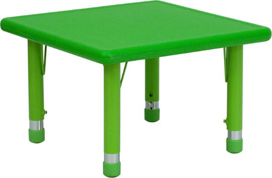 GREEN - Plastic Square 24 Preschool Activity Table