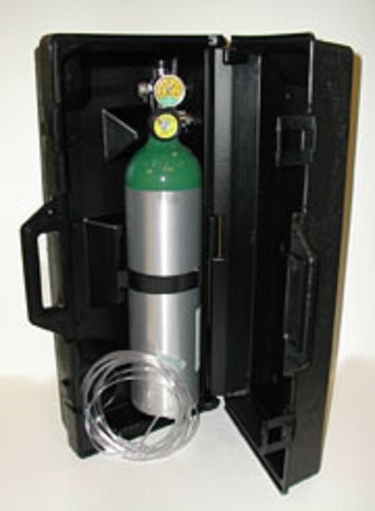 Portable Oxygen Cylinder Tank Kit with Handheld Carrying Case OxyUniPak