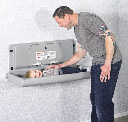 Wall Mounted Horizontal Foundations Ultra Baby Changing Station with 5