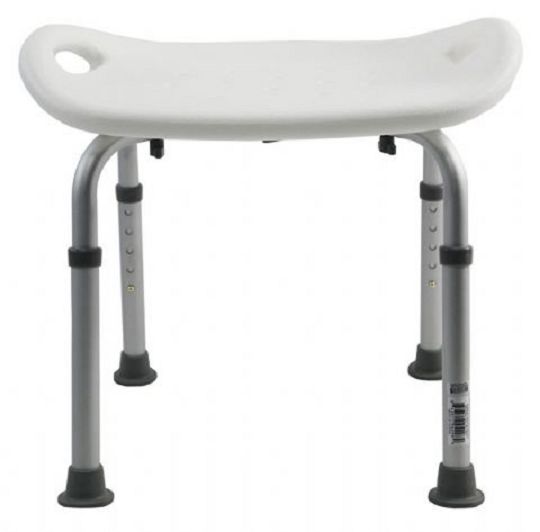 Lightweight Adjustable Height Shower Chair (With or Without Back) by