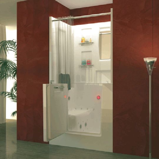 Meditub 3140 Walk In Bathtub With Shower Enclosure