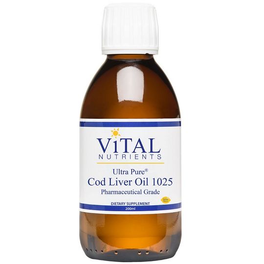 Vital Nutrients Ultra Pure Liquid Cod Liver Fish Oil 1025 200 ml