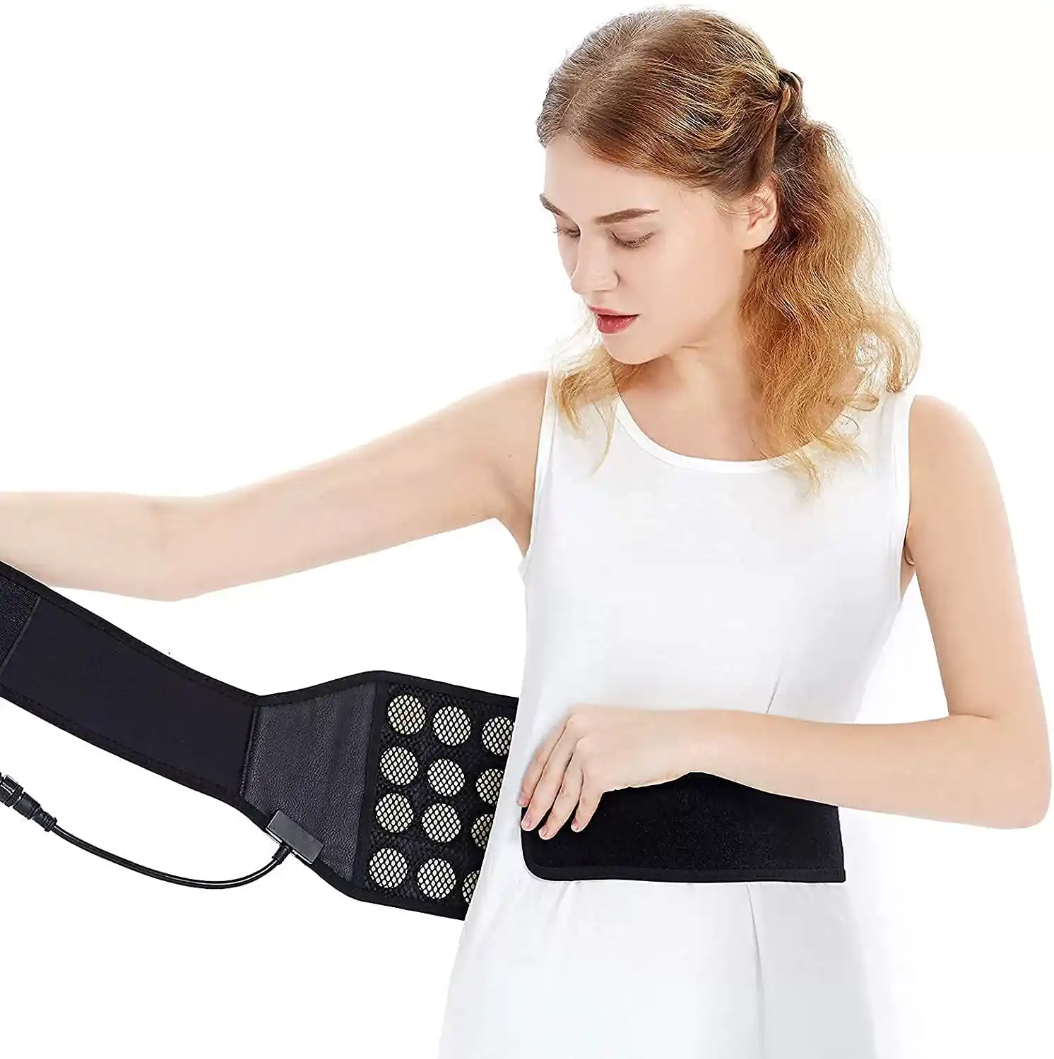 Knee Heating Pad with Jade Gemstones by UTK Technology