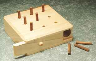 9 Hole Hardwood Pegboard for Dexterity Exercises